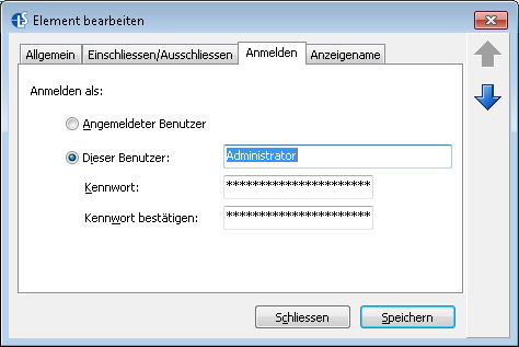 Información de inicio de sesión del usuario administrador - Langmeier Backup como servicio de Windows: Su copia de seguridad de datos y la copia de seguridad automática de Windows se ejecutarán de forma fiable incluso sin un usuario conectado.