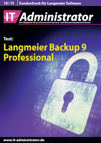 La revista IT-Administrator ha puesto a prueba nuestro programa de backup Langmeier Backup 9. Lea nuestras citas favoritas o el artículo completo.